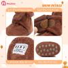 imageMeckior Newborn Infant Baby Girls Boys Warm Fleece Winter Booties First Walkers Slippers ShoesA00Brown