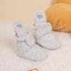 imageMeckior Newborn Infant Baby Girls Boys Warm Fleece Winter Booties First Walkers Slippers ShoesA00Light Grey