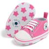imageMeckior Baby Girls Boys Canvas Sneakers Soft Sole HighTop Ankle Infant First Walkers Crib ShoesA27Pink