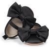 imageMeckior Infant Baby Girls Boys Handmade Princess Flats Toddler First Walkers Soft PU Leather NonSlip Crib Wedding Dress ShoesA03black