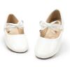 imageMeckior Toddler Little Girl Mary Jane Dress Shoes Ballet Flats for Girl Party School Shoes Bowknot Princess ShoesZ06White