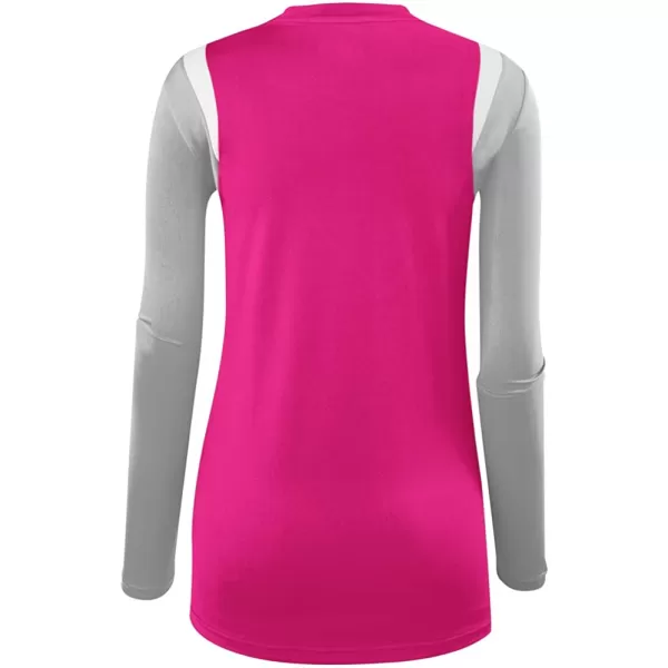 imageMizuno Balboa 50 Long Sleeve Volleyball JerseyShocking PinkSilver