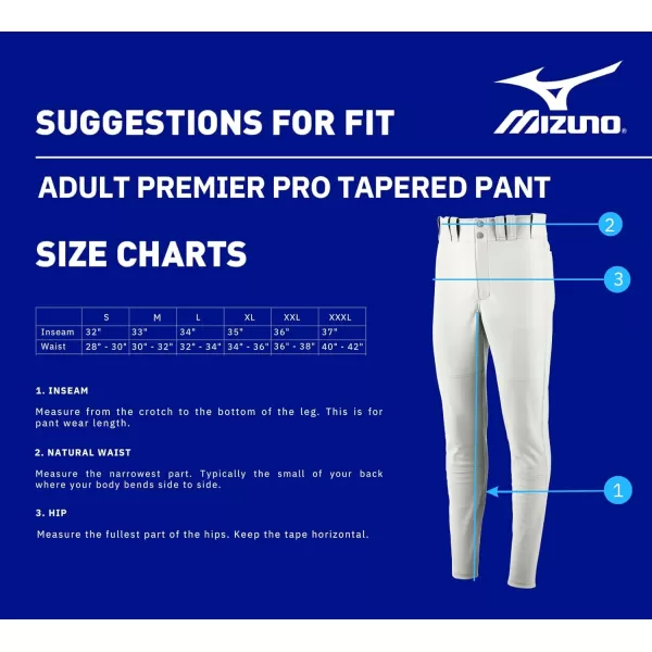 imageMizuno Mens Premier Pro Tapered PantWhite