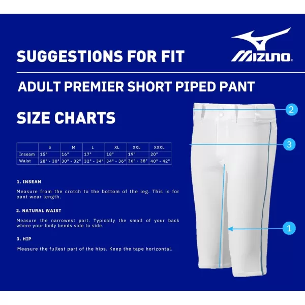 imageMizuno Mens Premier Short Piped PantsWhiteroyal
