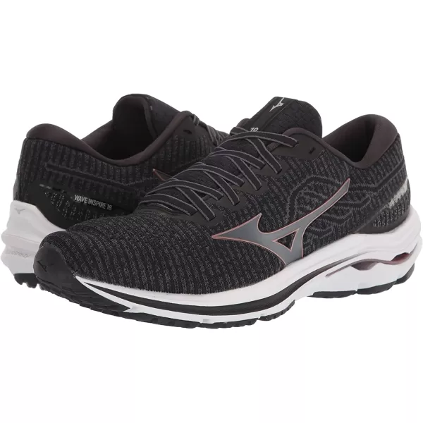 imageMizuno Mens Wave Inspire 18 Running ShoeEbony