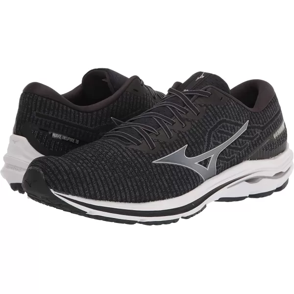 imageMizuno Mens Wave Inspire 18 Running ShoeEbony