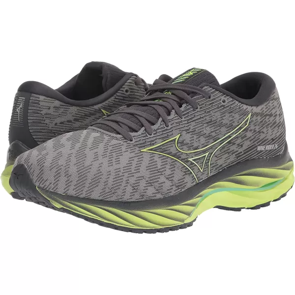imageMizuno Mens Wave Rider 26 Running ShoeUltimte Gryneo Lime