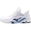 imageMizuno UnisexAdult Wave Stealth Neo 2 Volleyball ShoeWhiteBellwether Blue