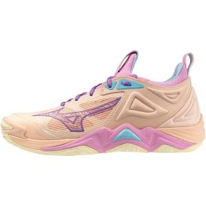 imageMizuno UnisexAdult Wave Momentum 3 Volleyball ShoePeach Bud