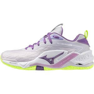 imageMizuno UnisexAdult Wave Stealth Neo 2 Volleyball ShoeWhiteLavender
