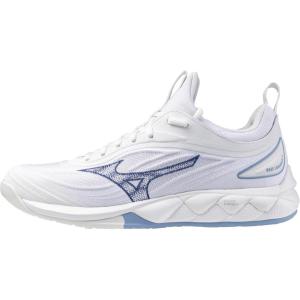 imageMizuno Womens Wave Luminous Volleyball ShoeWhiteBellwether Blue