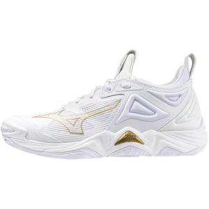 imageMizuno Womens Wave Momentum 3 Volleyball ShoeWhitegold