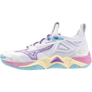 imageMizuno Womens Wave Momentum 3 Volleyball ShoeWhitepeace Blue