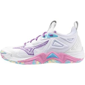imageMizuno Womens Wave Momentum 3 Volleyball ShoeWhitepink Tetra