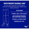imageMizuno Youth Prospect Baseball PantWhite