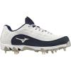 imageMizuno Womens 9Spike Swift 8 Low Metal Softball CleatWhiteNavy