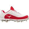 imageMizuno Womens 9Spike Swift 8 Low Metal Softball CleatWhiteRed