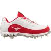imageMizuno Womens 9Spike Swift 8 Low Metal Softball CleatWhiteRed