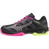 imageMizuno Womens Tennis ShoeEbony Pinkglo Neolime