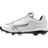 imageMizuno Womens Pro Fp Low Metal Fastpitch CleatWhiteBlack