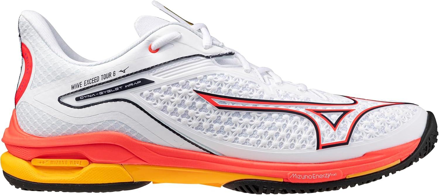 imageMizuno Mens Mens Wave Exceed Tour 6 All CourtWhitefiery Coral