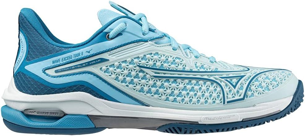 imageMizuno Womens Wave Exceed Tour 6 All Court Tennis ShoeBl Glowsaxony Blue