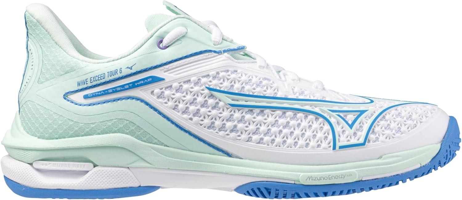imageMizuno Womens Wave Exceed Tour 6 All Court Tennis ShoeWhitefrontier Blue