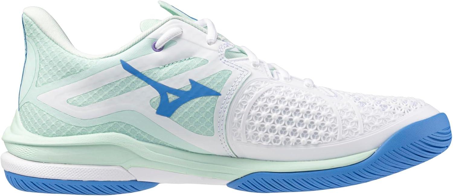 imageMizuno Womens Wave Exceed Tour 6 All Court Tennis ShoeWhitefrontier Blue