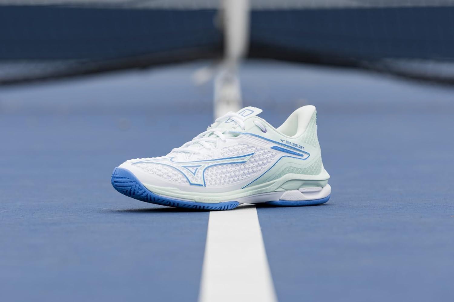 imageMizuno Womens Wave Exceed Tour 6 All Court Tennis ShoeWhitefrontier Blue