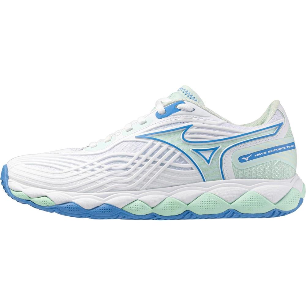 imageMizuno Womens Wave Enforce Tour 2 Ac Womens Tennis ShoeWhitefrontier Blue