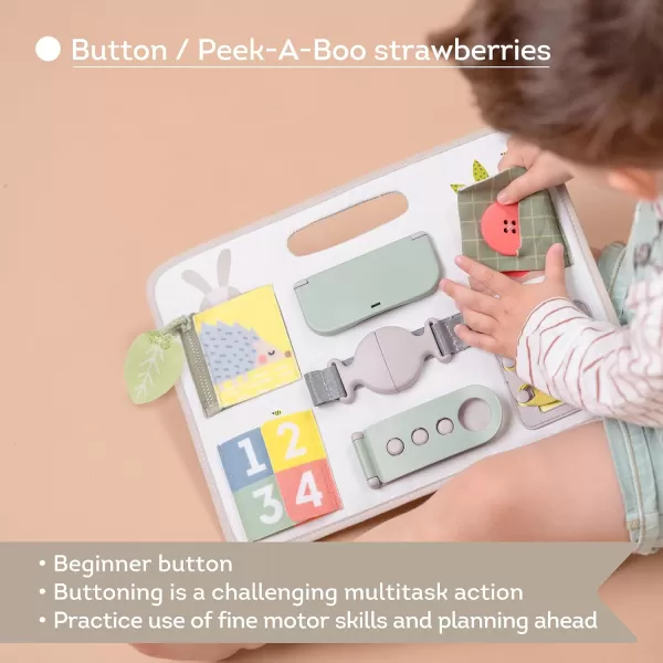 Busy Board for Toddlers Montessori Toy for 18 Months ampamp up with 10 Educational Toddler Activities to Develop Fine Motor ampamp Problem Solving Skills Learning Sensory Board Travel Toy NonToxic