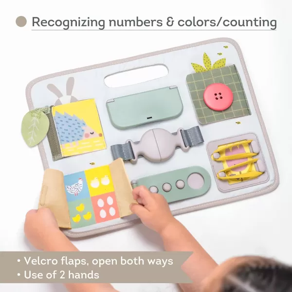 Busy Board for Toddlers Montessori Toy for 18 Months ampamp up with 10 Educational Toddler Activities to Develop Fine Motor ampamp Problem Solving Skills Learning Sensory Board Travel Toy NonToxic