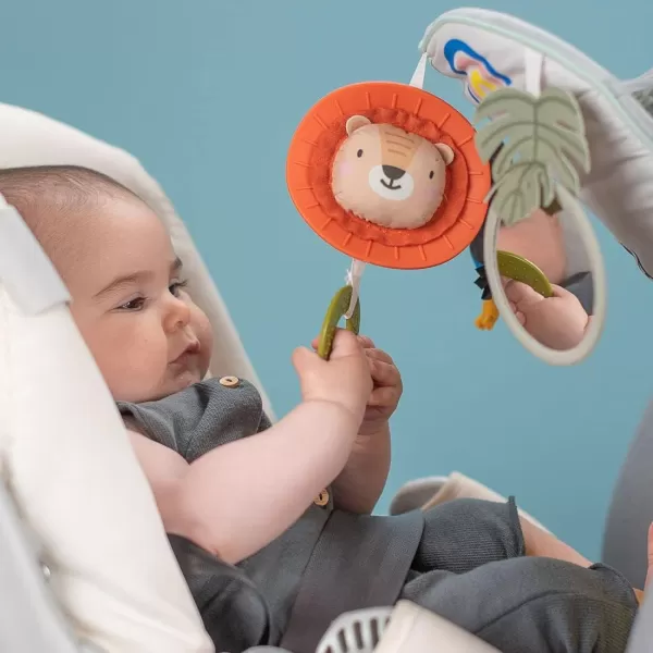 Musical Car Seat Toys for 012 Month Old Babies  Activity Center with Sensory Soft Hanging Toys and Mirror  Carseat Gift for Infants