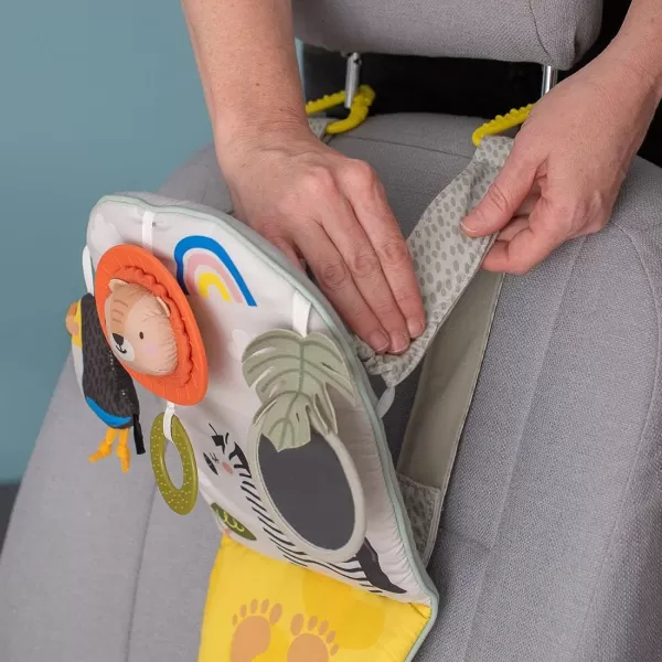 Musical Car Seat Toys for 012 Month Old Babies  Activity Center with Sensory Soft Hanging Toys and Mirror  Carseat Gift for Infants