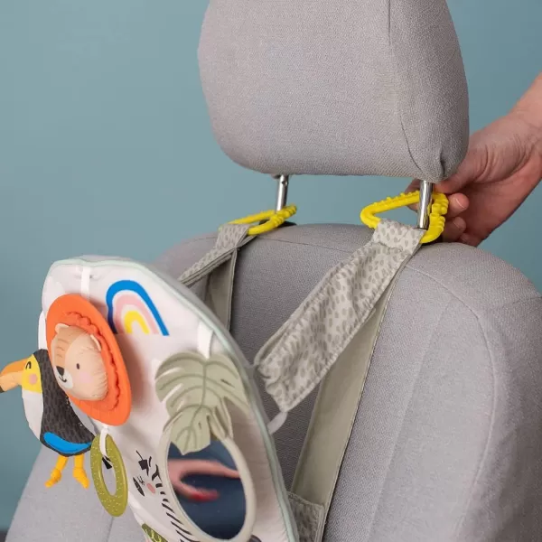 Musical Car Seat Toys for 012 Month Old Babies  Activity Center with Sensory Soft Hanging Toys and Mirror  Carseat Gift for Infants