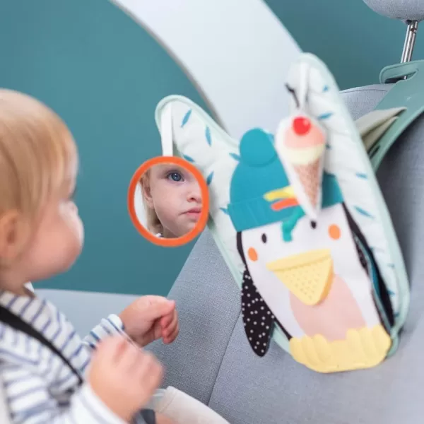 Musical Car Seat Toys for Babies 06 Months Babys Activity Center Carseat Toys Sensory Soft Car Seat Hanging Toy Baby Mirror for Baby Infant 0612 Months Sensory Gift