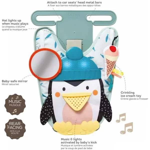 Musical Car Seat Toys for Babies 06 Months Babys Activity Center Carseat Toys Sensory Soft Car Seat Hanging Toy Baby Mirror for Baby Infant 0612 Months Sensory Gift