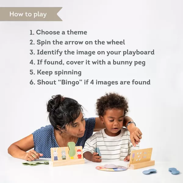 Taf Toys 1st Bingo Game Educational Toddler Game for Fine Motor Skills Color Recognition ampamp Counting Abilities Perfect for Family Game Night Kids Learning Montessori Learning Activities