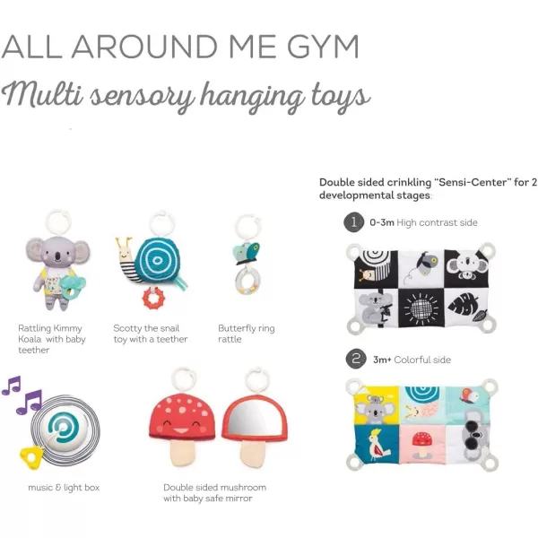 Taf Toys 4 in 1 Music and Light All Around Me Baby Activity Gym Thickly Padded with Soft Mat and a Unique SensiCenter for a Variety of Body Positioning for Newborn and Up