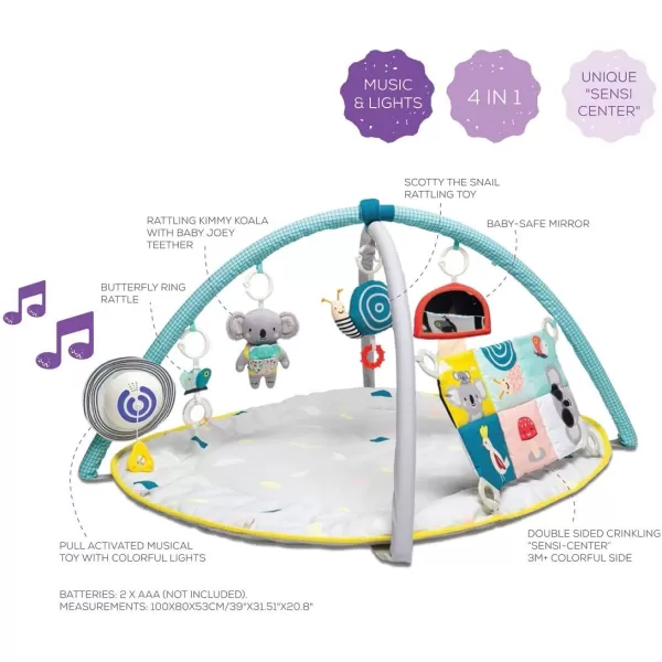 Taf Toys 4 in 1 Music and Light All Around Me Baby Activity Gym Thickly Padded with Soft Mat and a Unique SensiCenter for a Variety of Body Positioning for Newborn and Up