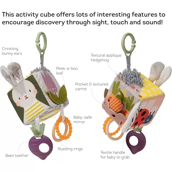 Taf Toys Activity Cube Newborn ampamp Baby Developmental Activity Toy Use on Strollers Bassinets Crib ampamp Car Seats with A Mirror Teether Curiosity Booster for Toys for 36 Month Old Baby Boy ampamp Girl