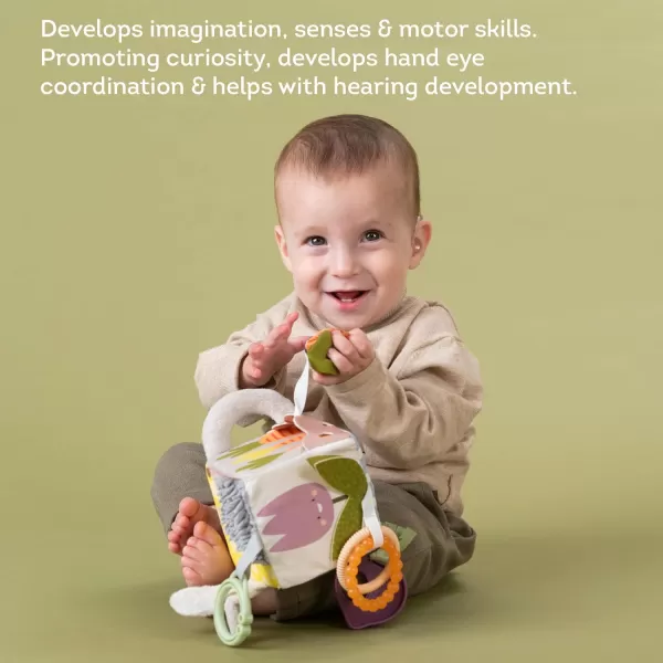 Taf Toys Activity Cube Newborn ampamp Baby Developmental Activity Toy Use on Strollers Bassinets Crib ampamp Car Seats with A Mirror Teether Curiosity Booster for Toys for 36 Month Old Baby Boy ampamp Girl