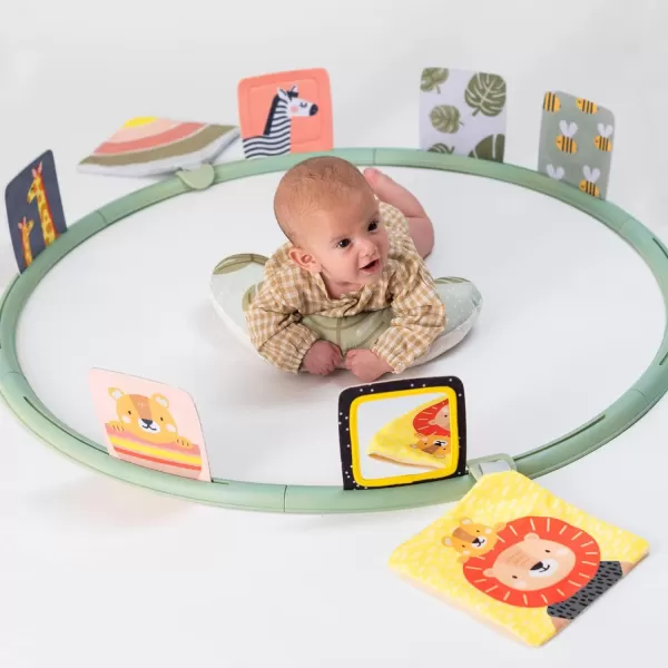 Taf Toys All Around Me Activity Hoop  Developmental Hoop Prefect for Newborns and up with 24 Developmental Activities Designed to Promote Babys Senses Motor Skills and Cognitive DevelopmentOrange