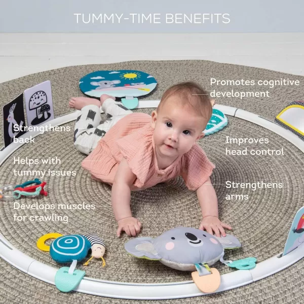 Taf Toys All Around Me Activity Hoop  Developmental Hoop Prefect for Newborns and up with 24 Developmental Activities Designed to Promote Babys Senses Motor Skills and Cognitive DevelopmentGreen