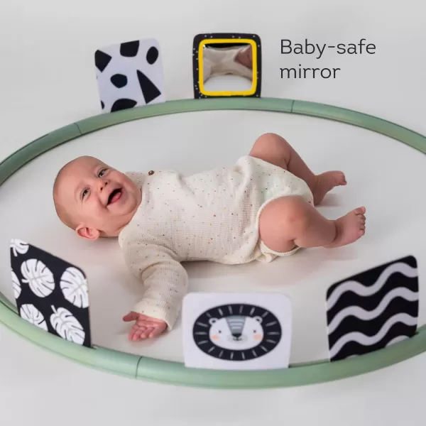 Taf Toys All Around Me Activity Hoop  Developmental Hoop Prefect for Newborns and up with 24 Developmental Activities Designed to Promote Babys Senses Motor Skills and Cognitive DevelopmentOrange