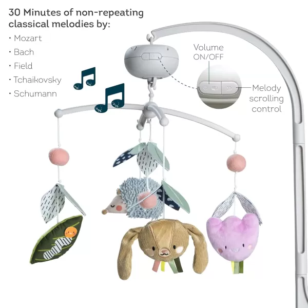 Taf Toys Baby Crib Mobile with Music and Lights  Musical Crib Toy with NonRepeating Classical Melodies Stimulates Babys Senses and Emotional Intelligence Ideal for Boys and Girls Nursery Decor