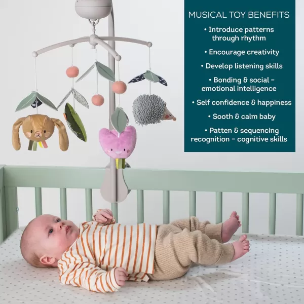 Taf Toys Baby Crib Mobile with Music and Lights  Musical Crib Toy with NonRepeating Classical Melodies Stimulates Babys Senses and Emotional Intelligence Ideal for Boys and Girls Nursery Decor