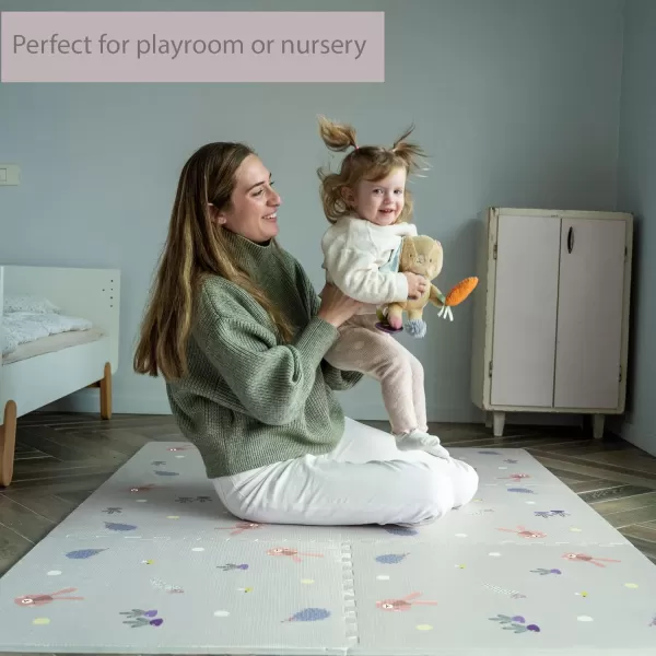 Taf Toys Baby Play Mat  Play Pen Tummy Time Mat ampamp Crawling Mat Foam Play Mat for Baby with Interlocking Floor Tiles 72x48 Inches Puzzle  Baby Floor Mat Infants ampamp Toddlers XLarge