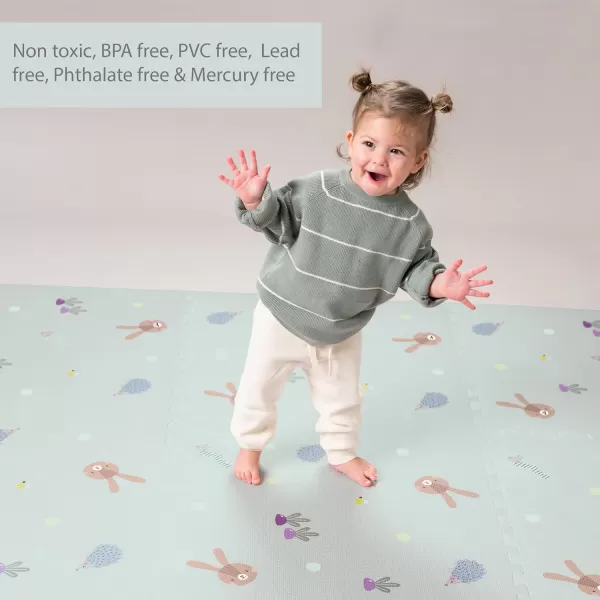 Taf Toys Baby Play Mat  Play Pen Tummy Time Mat ampamp Crawling Mat Foam Play Mat for Baby with Interlocking Floor Tiles 72x48 Inches Puzzle  Baby Floor Mat Infants ampamp Toddlers XLarge