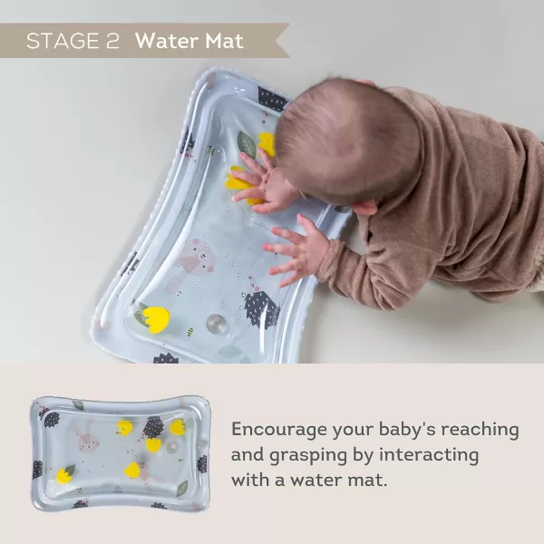 Taf Toys Baby Tummy Time Kit  High Contrast Black and White Crinkle Book Tummy Time Support Pillow Baby Activity Water Mat Sensory Balls Plate  Newborn Infant Tummy Time Sensory Toy Set 0 month